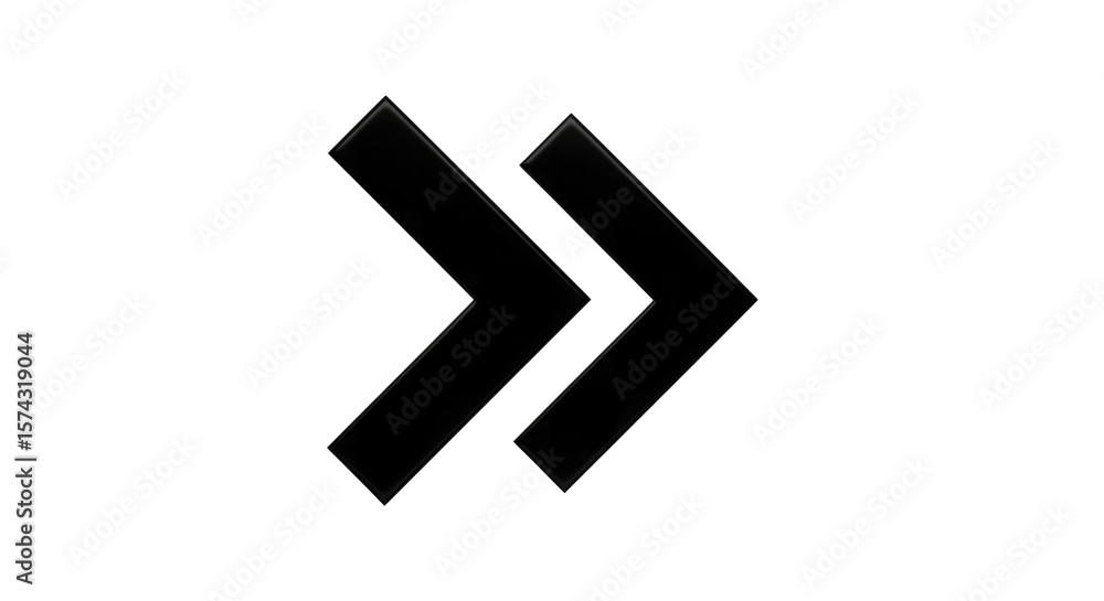 Double Chevron Forward isolated on a transparent background Double Chevron Forward isolated on a transparent background