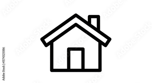 House outline isolated on a transparent background