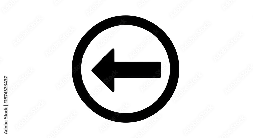 Left Arrow Symbol isolated on a transparent background Left Arrow Symbol isolated on a transparent background