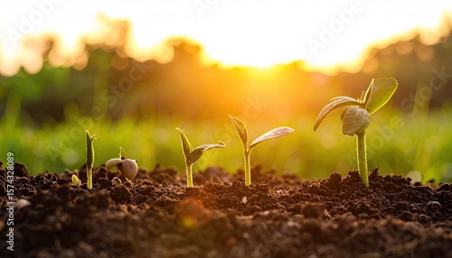 Growing seedlings in fertile soil