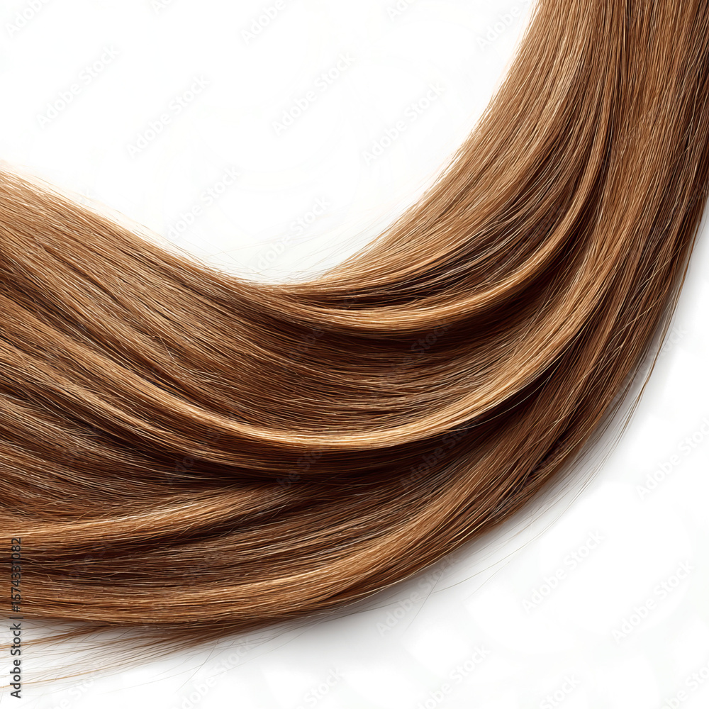Fototapeta premium thin strand of straight hair on a transparent background