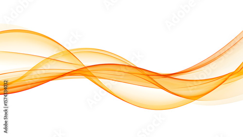 Abstract orange wave background with flowing curves and modern design elements