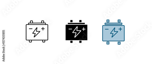 car battery vector icon