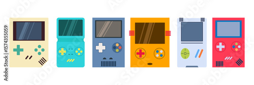Video Game Console Set Illustration