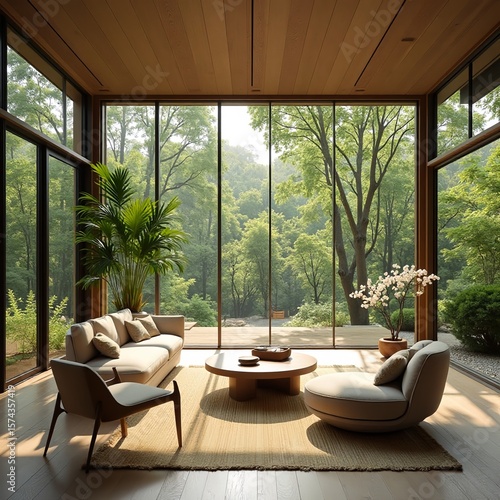 modern   minimalist living room