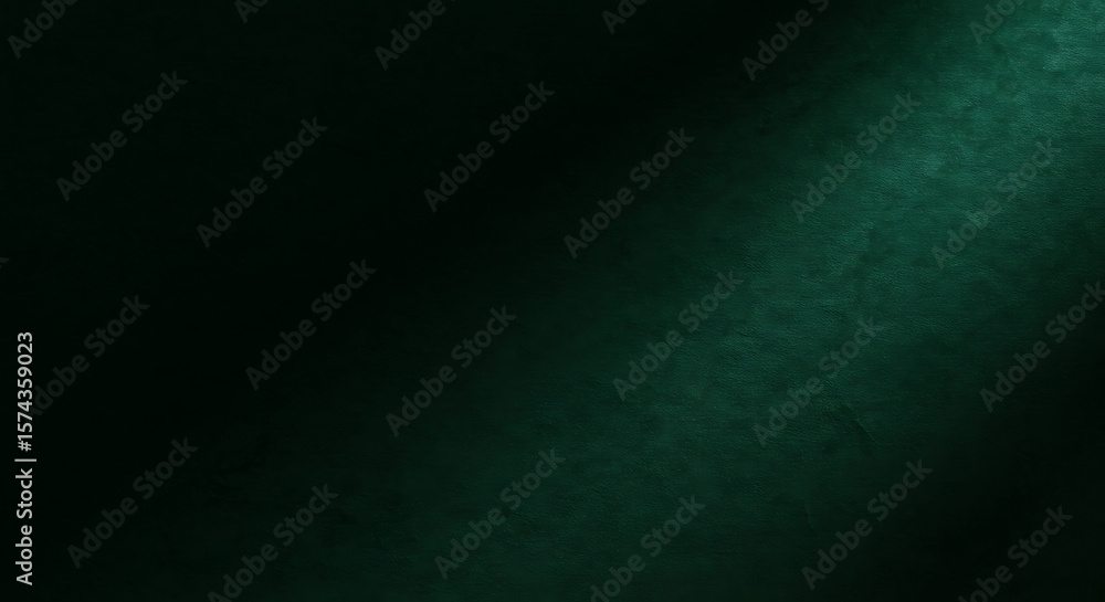 Obraz premium Dark Green Abstract Background Textured Gradient with Subtle Light Beam