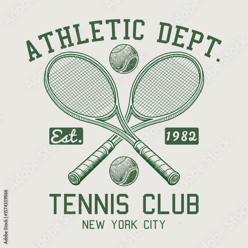 Vintage Athletic Tennis Club Emblem