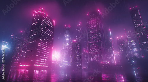 Wallpaper Mural Futuristic pink digital surface glowing softly high resolution picture Torontodigital.ca