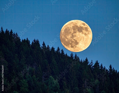 Full moon over a dark forest (2)