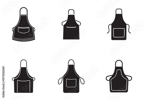 apron icon silhouette vector illustration