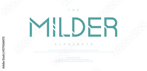 Abstract Fashion font alphabet. Minimal modern urban fonts for logo, brand etc. Typography typeface uppercase lowercase and number vector illustration. 