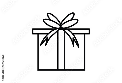 Gift box icon outline and solid style Vector. Gift box with ribbon icons vector set for UI designs