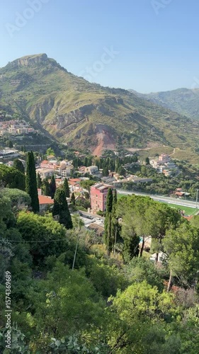 Panoramic view of Taormina, Sicily