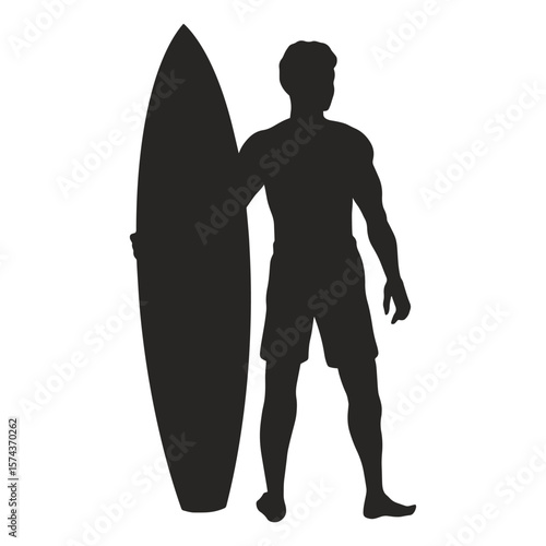 Young man preparing to surf at the beach
