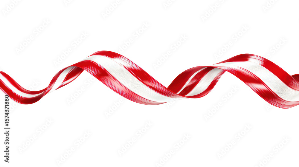 Fototapeta premium Security Barrier Ribbon on Transparent Background