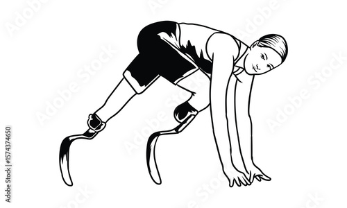 People with prosthetics running