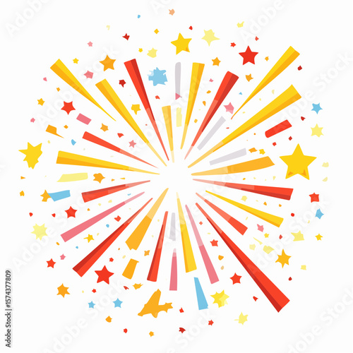Abstract blast explosion with starburst pop art background, zap excitement, zoom effect.