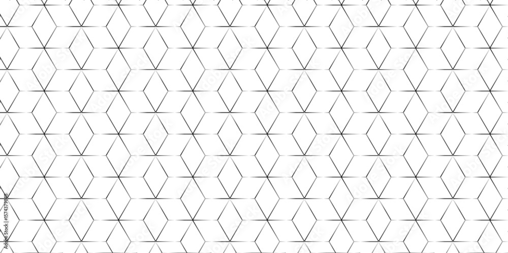 Naklejka premium Seamless pattern with hexagon square cube geometric pattern shapes grid metal element texture design. Vector tiles gradient triangle diamond honeycomb hexagon art. 