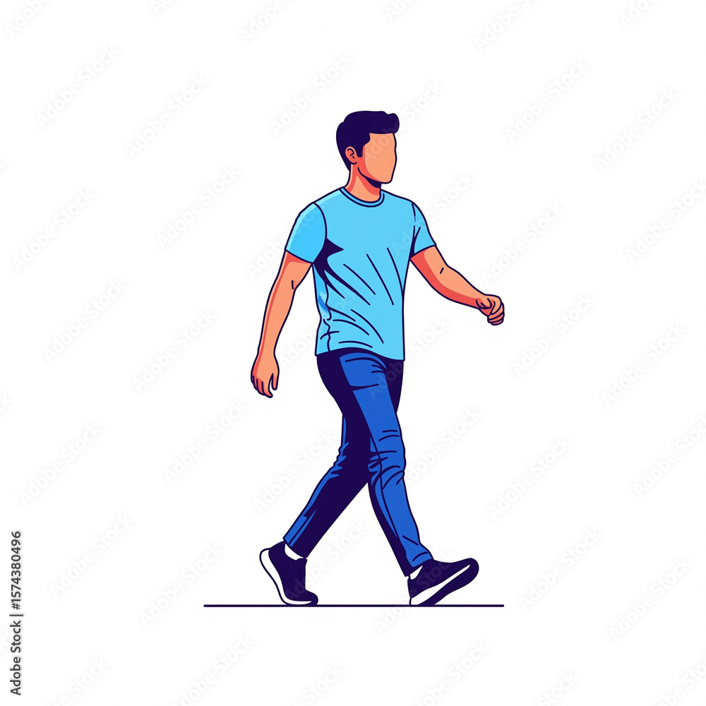 Obraz premium man walking