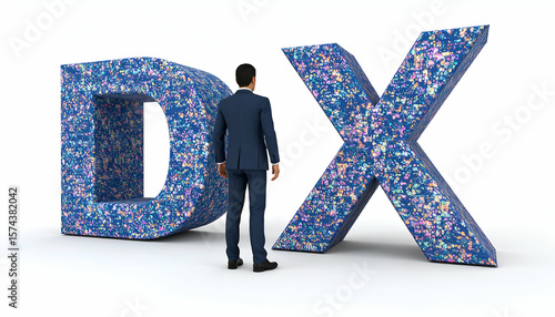 Businessman facing Digital Transformation.