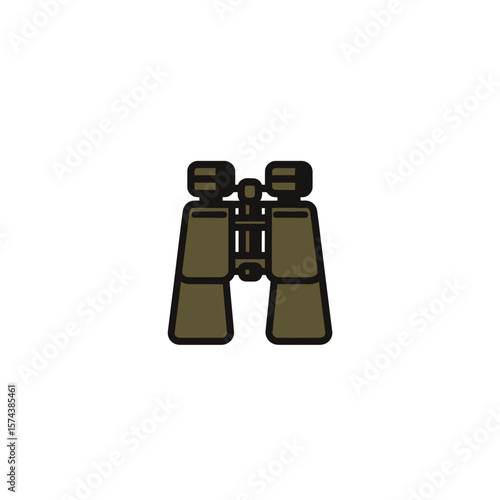 Binoculars drawing depict zoom view in isolated backdrop detail