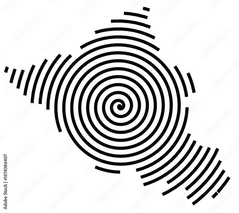 Symbol Map of the Union Territory Ladakh (India) showing the territory with a black spiral line Symbol Map of the Union Territory Ladakh (India) showing the territory with a black spiral line