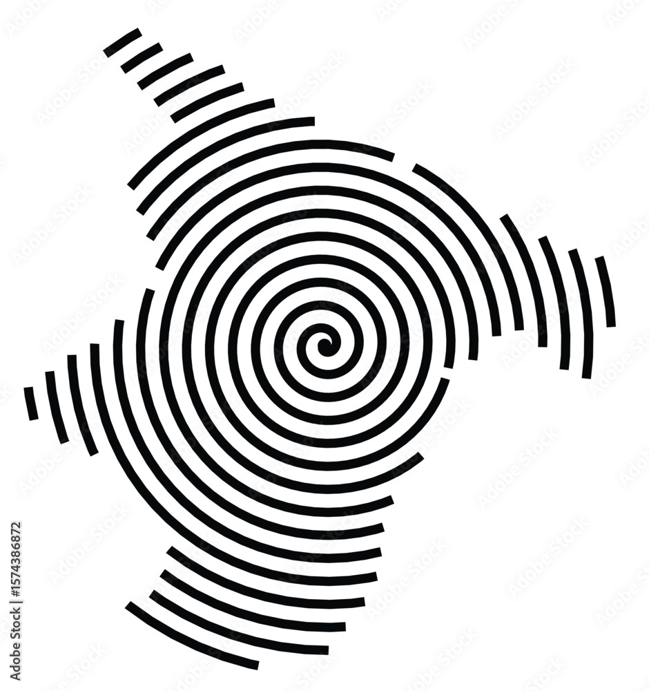 Naklejka premium Symbol Map of the Province Barletta-Andria Trani (Italy) showing the territory with a black spiral line