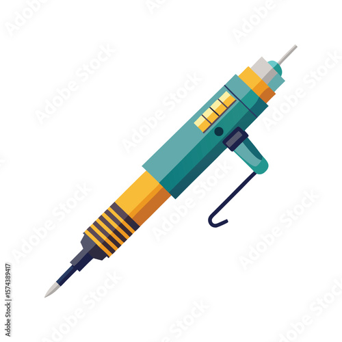 Modern electronic soldering iron with digital display and adjustable temperature control