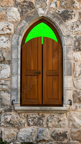 Wallpaper Mural Stone wall architectural doorway Torontodigital.ca