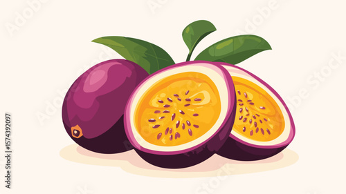 Fresh Passion Fruit Slices, Healthy and Juicy Fruit for Vibrant Recipes