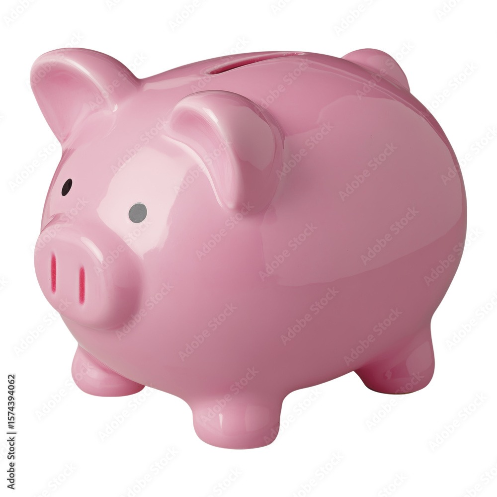 side view pink ceramic piggy bank isolated on png transparent background side view pink ceramic piggy bank isolated on png transparent background