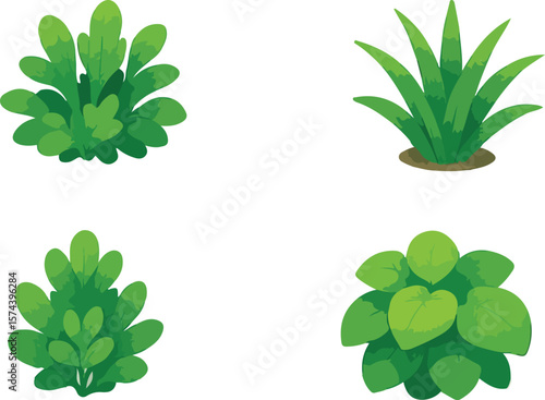 Plant Silhouette Icon Pack – Ornamental Leaves & Botanical Forms for Garden, Eco & Wellness Design Projects