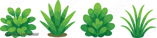 Botanical Plant Silhouette Set – Ornamental Leaf Icons for Eco, Garden & Wellness Design Projects