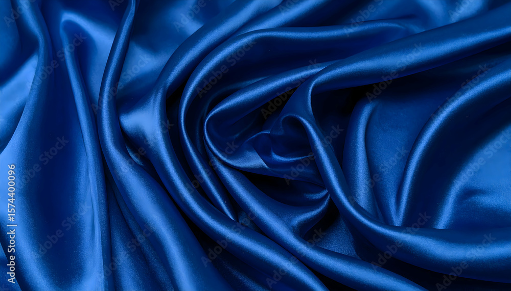 Obraz premium Blue Silk Drape with Soft Texture.
