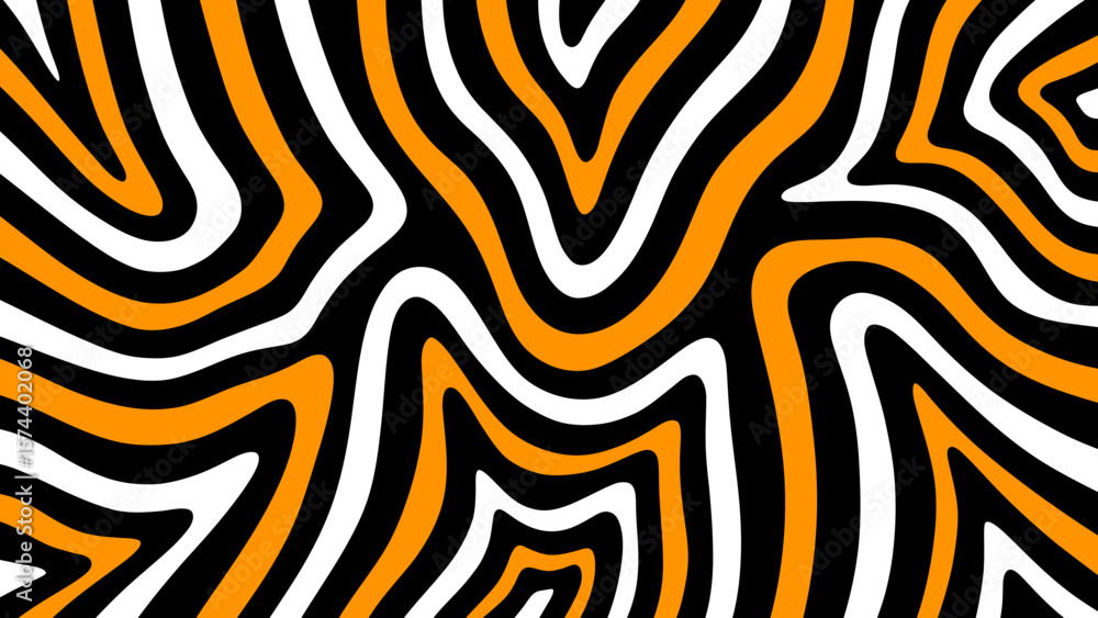 Fototapeta premium Abstract orange striped background