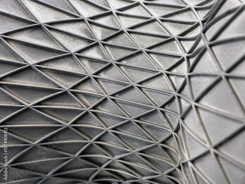 Innovative 3D printing technique showcases intricate geometric patterns on a textured surface