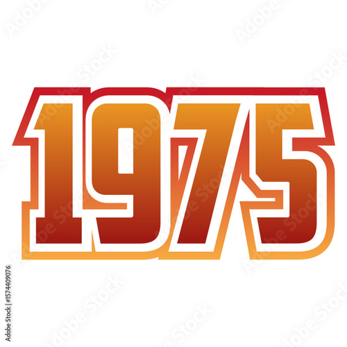 Vintage typography from 1975 in retro style, for T-shirts, stickers, posters