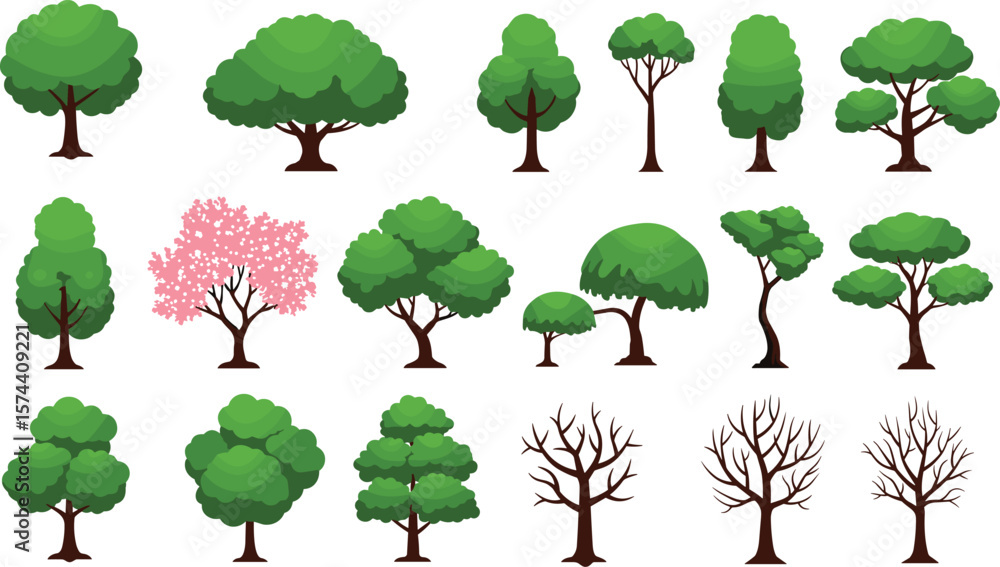 Fototapeta premium set of trees