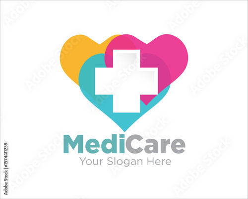 love medicare logo designs for health care and consultation