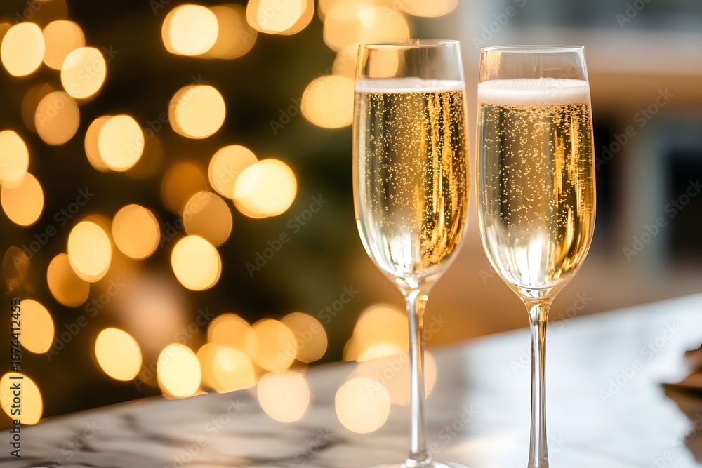 champagne sparkling wine celebration on new year holiday party with festive bokeh lights bubbles toast luxury elegant golden moments together champagne sparkling wine celebration on new year holiday party with festive bokeh lights bubbles toast luxury elegant golden moments together