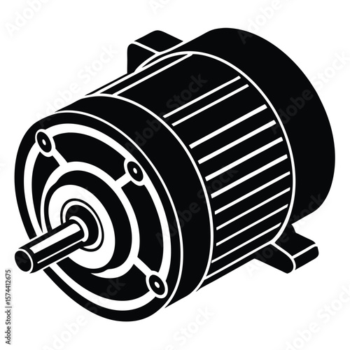Psychologist element isolated electric motor on white background