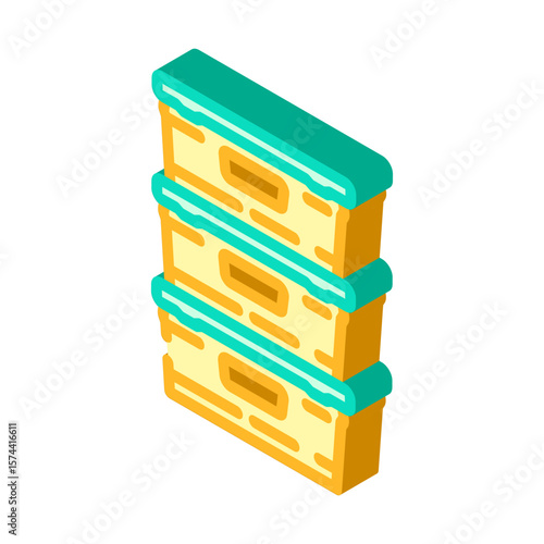 stackable design isometric icon vector illustration
