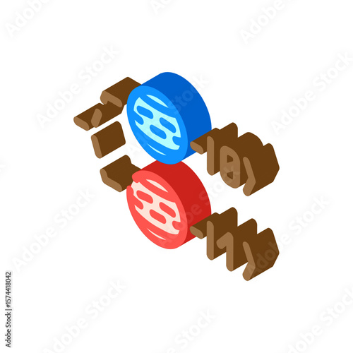 photonic qubit quantum computer isometric icon vector illustration