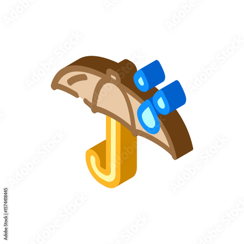 weatherproof isometric icon vector illustration