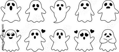 Halloween Ghost Vector Icon

