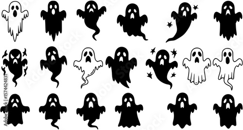 Halloween Ghost Vector Icon
