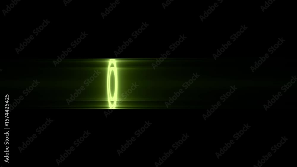 Digitaler Datenstrom & grün leuchtende Kreise – Hightech, Industrie 4.0, schnelles Internet & smarte Technologie für Zukunft, Netzwerk, Produktion & Innovation
