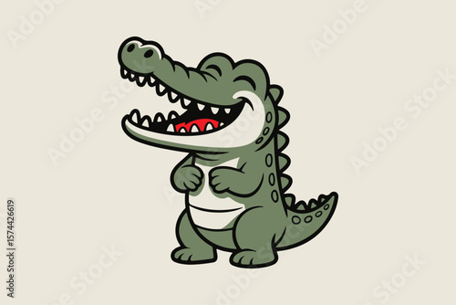 crocodile silhouette Vector
