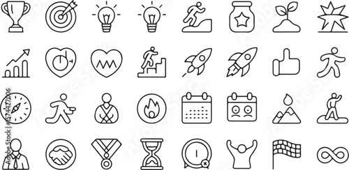 progress icon set