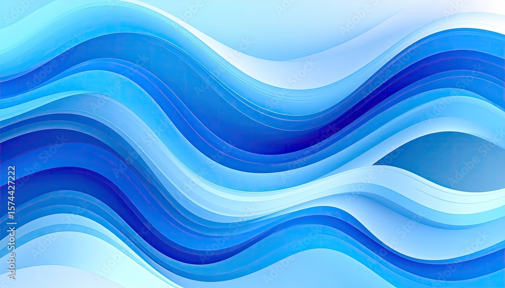 Fototapeta premium Abstract wavy blue background